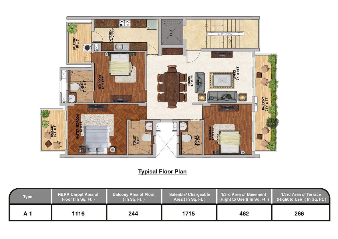 Adani Samsara Sector 60 Gurgaon Brochure, Floor Plan