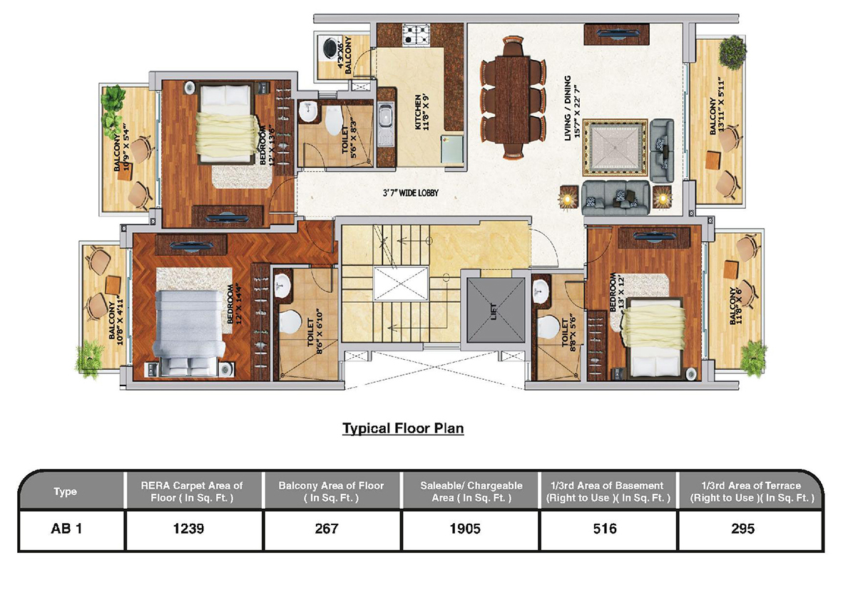 Adani Samsara Sector 60 Gurgaon Brochure, Floor Plan