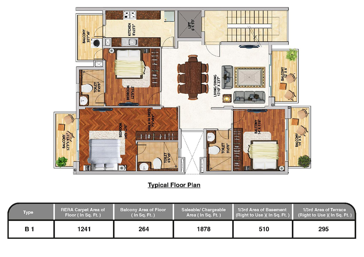 Adani Samsara Sector 60 Gurgaon Brochure, Floor Plan