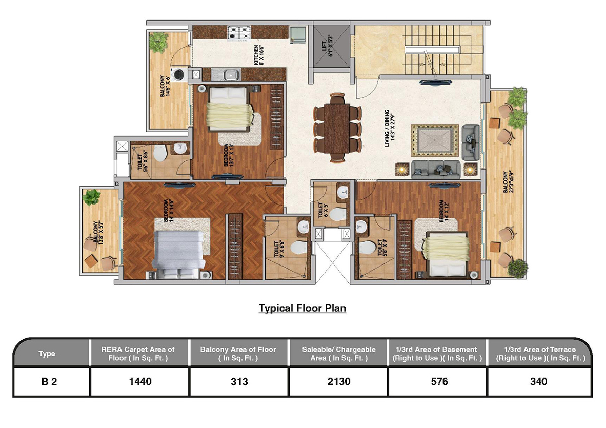 Adani Samsara Sector 60 Gurgaon Brochure, Floor Plan