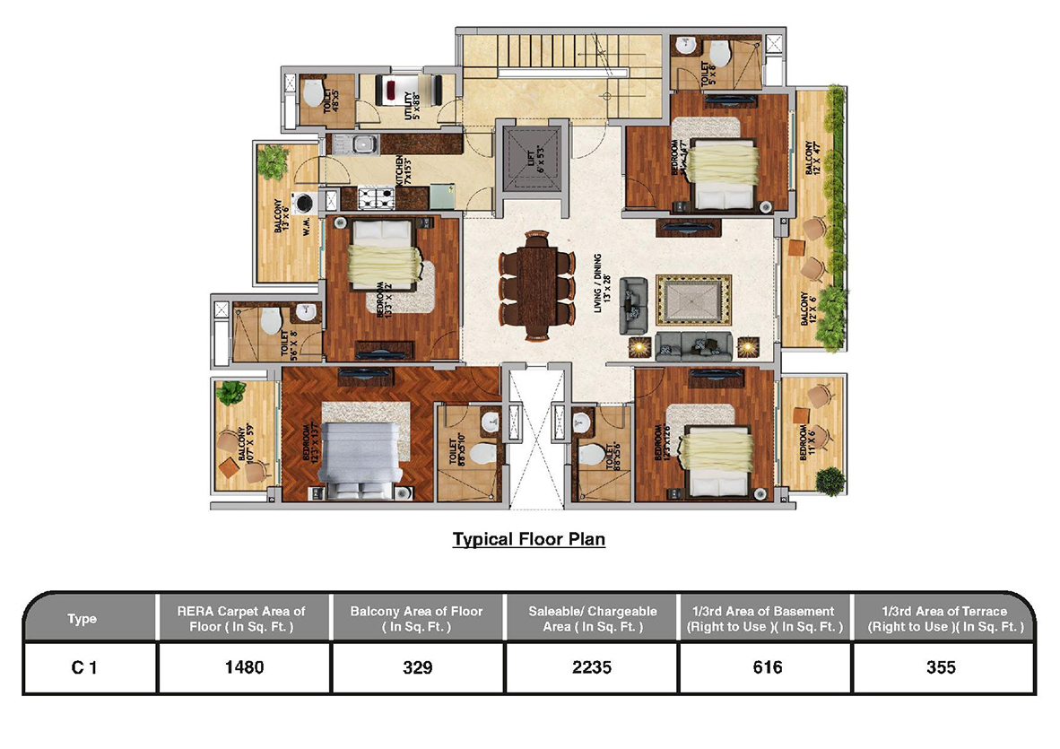 Adani Samsara Sector 60 Gurgaon Brochure, Floor Plan