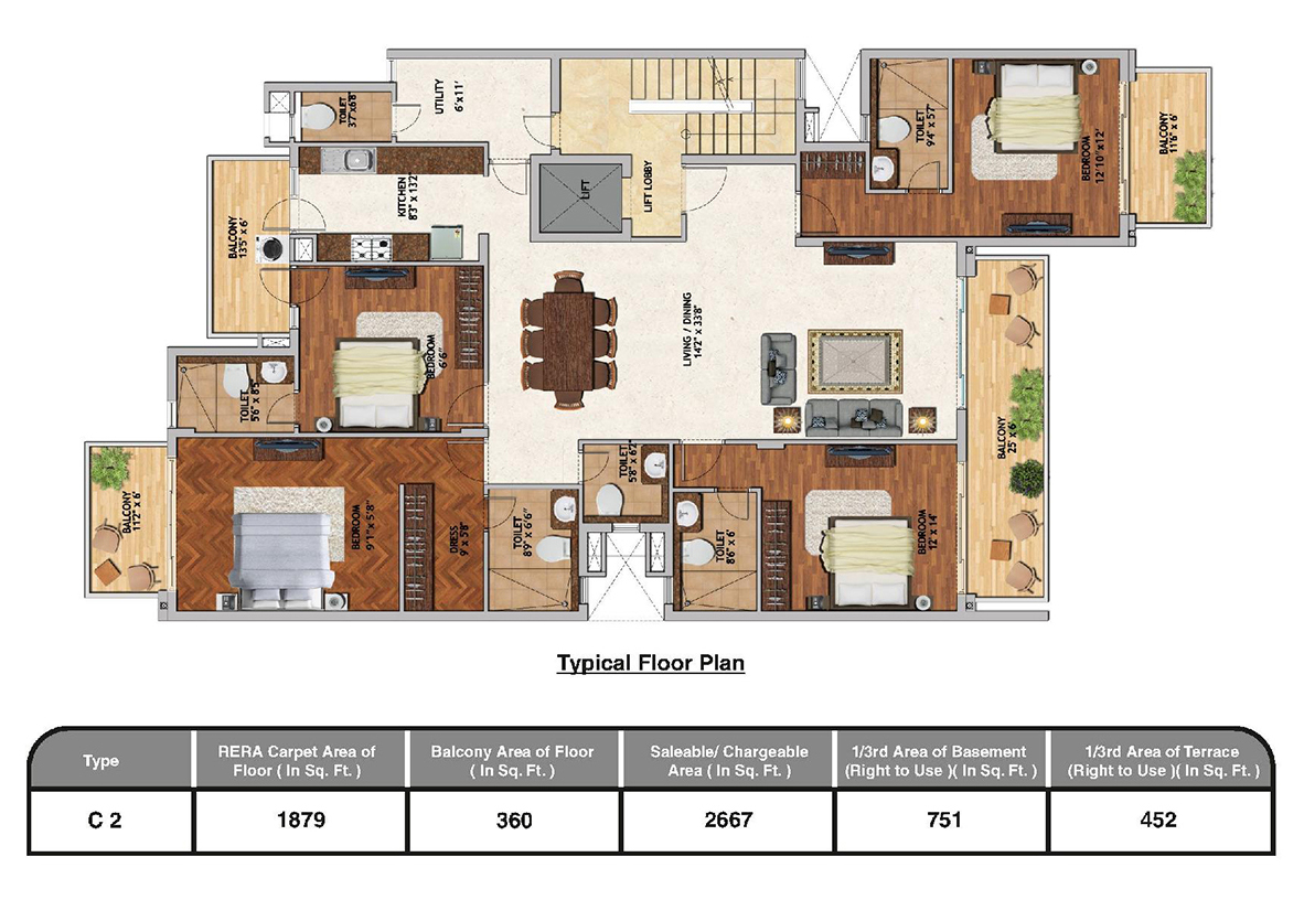 Adani Samsara Sector 60 Gurgaon Brochure, Floor Plan