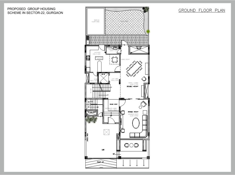 3bhk 3090 sq area of Ambience Creacions