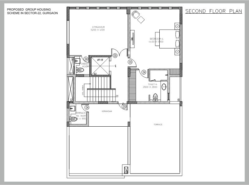 3bhk 3090 sq area of Ambience Creacions