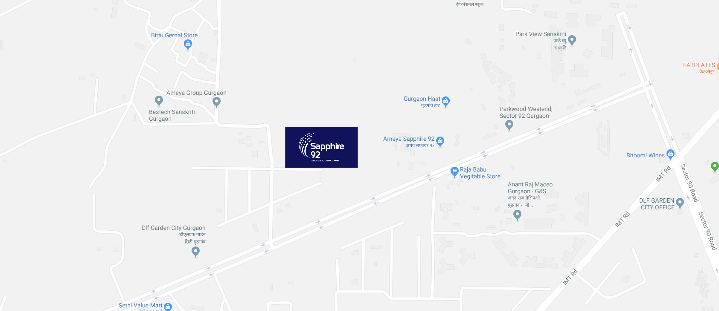 Ameya Gurgaon Haat Location Map