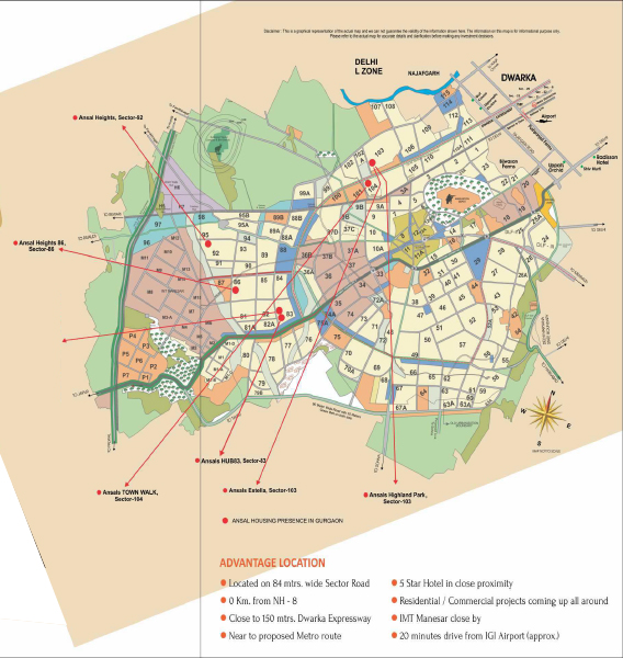 Ansal Hub Place 83 location map