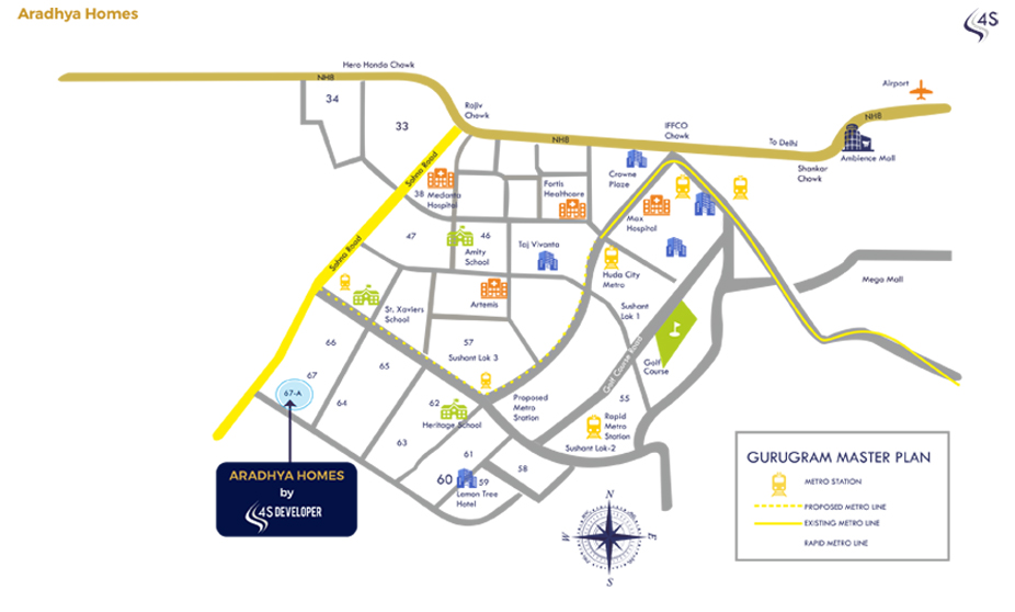 Aradhya Homes Location Map