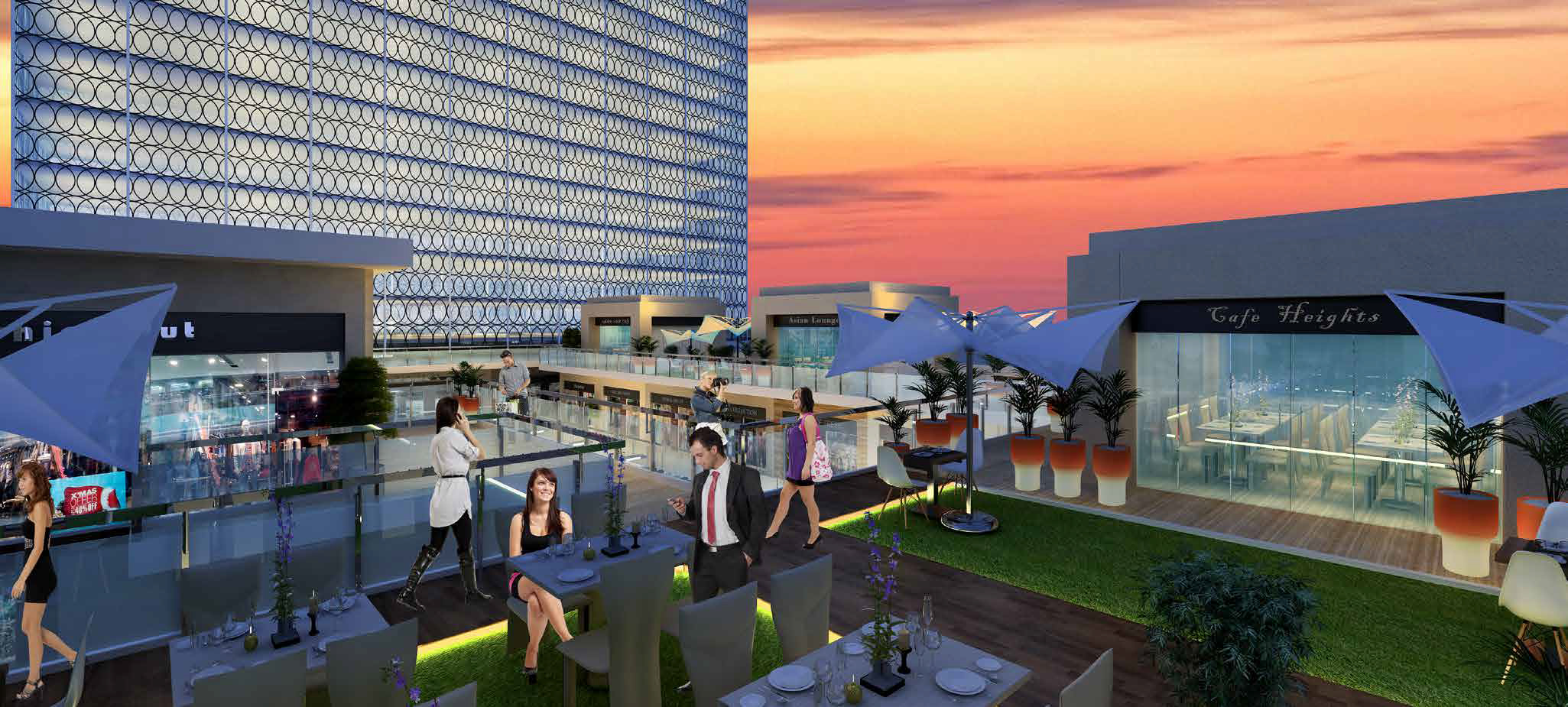 corridor on top of baani city center gurgaon