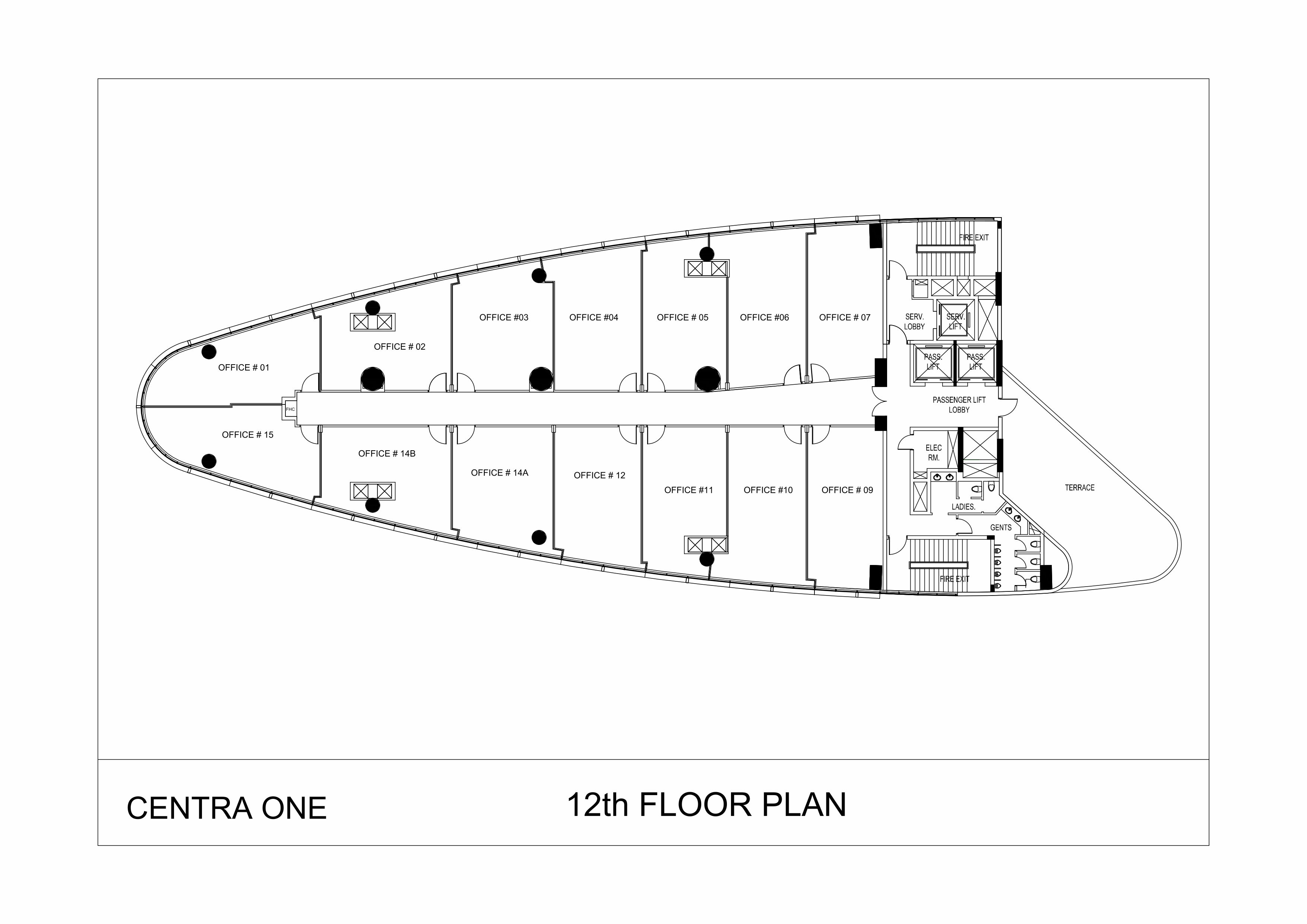 BPTP Centra One  12th Floor Plan