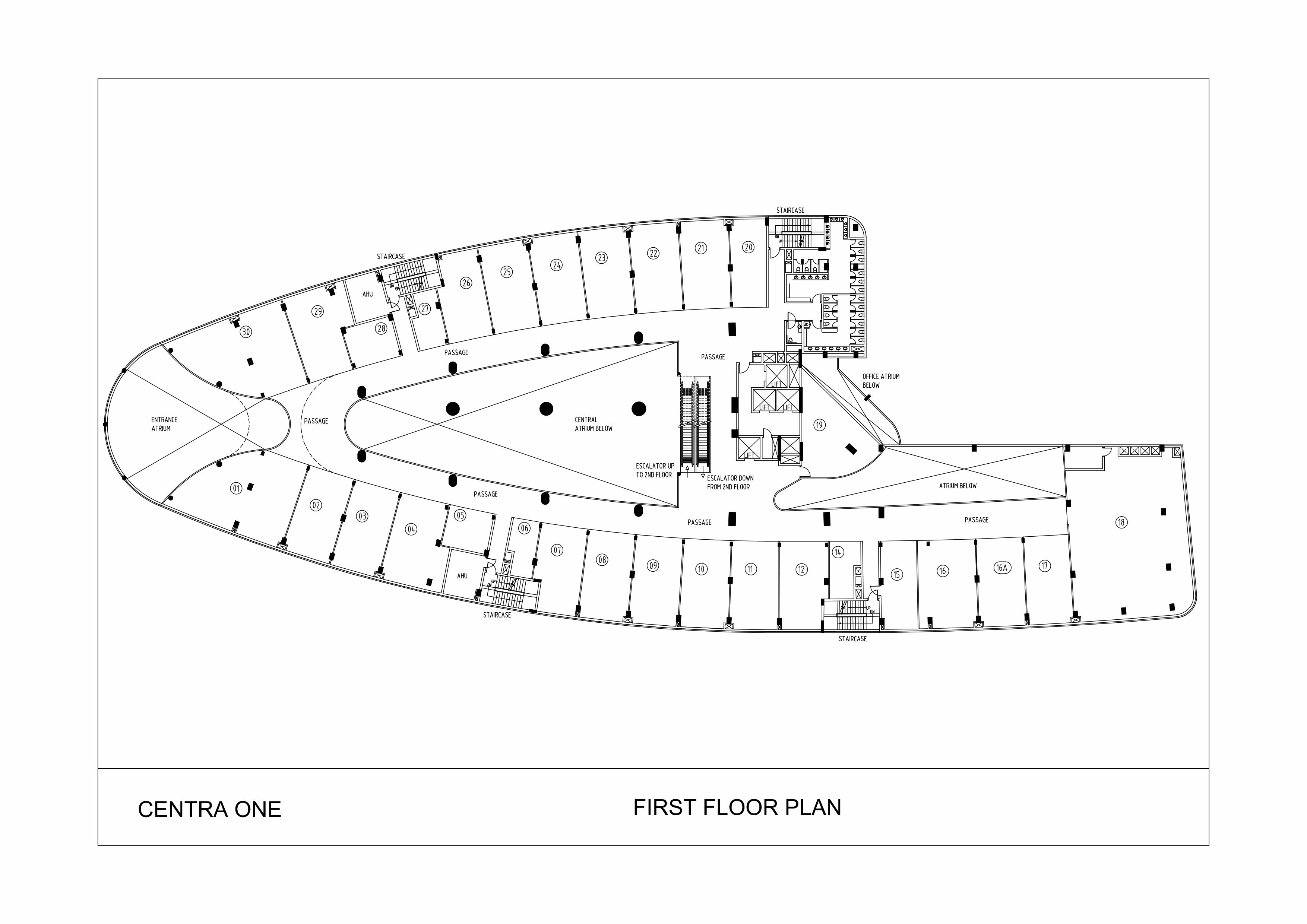 BPTP Centra One 1st Floor Plan