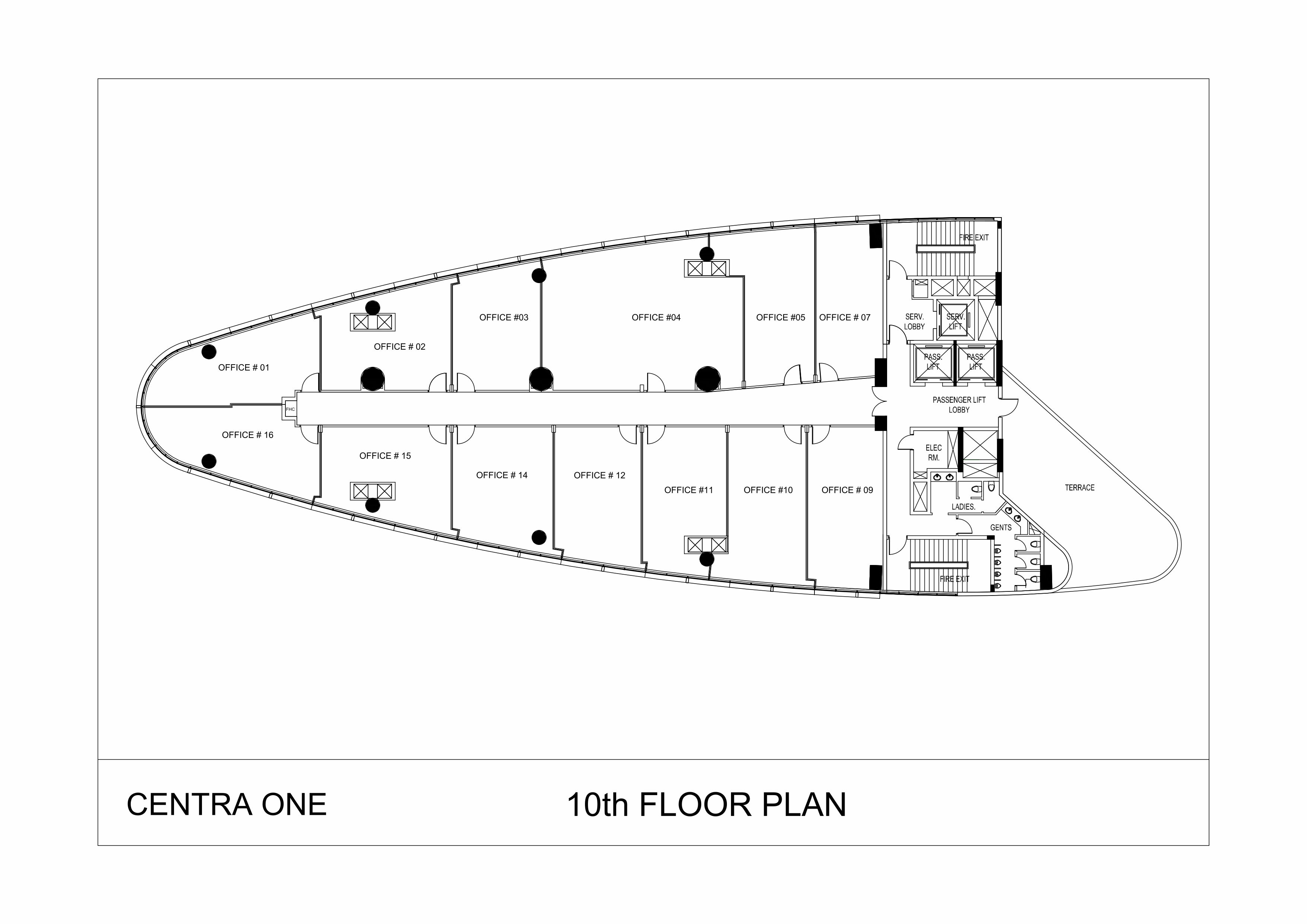 BPTP Centra One  10th Floor Plan