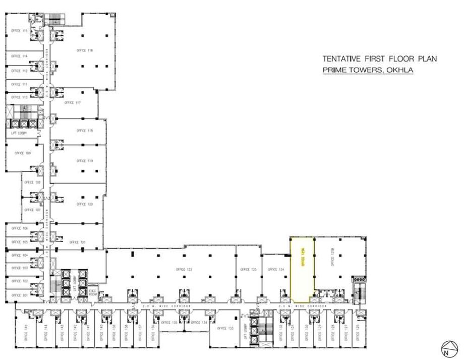 first floor dlf prime towers okhla