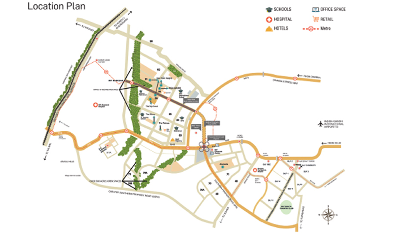 DLF Regal Gardens Location Map