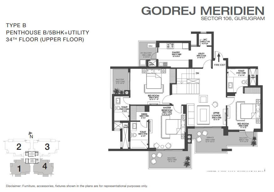 Godrej Meridien Gurgaon - 5 BHK Penthouse