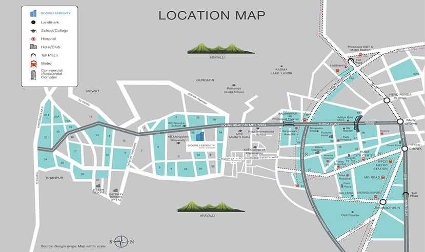 Godrej Serenity Location Map