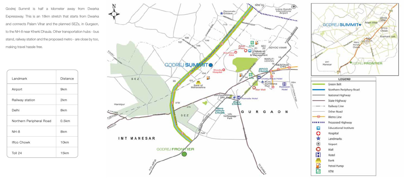 Godrej Summit Gurgaon Location