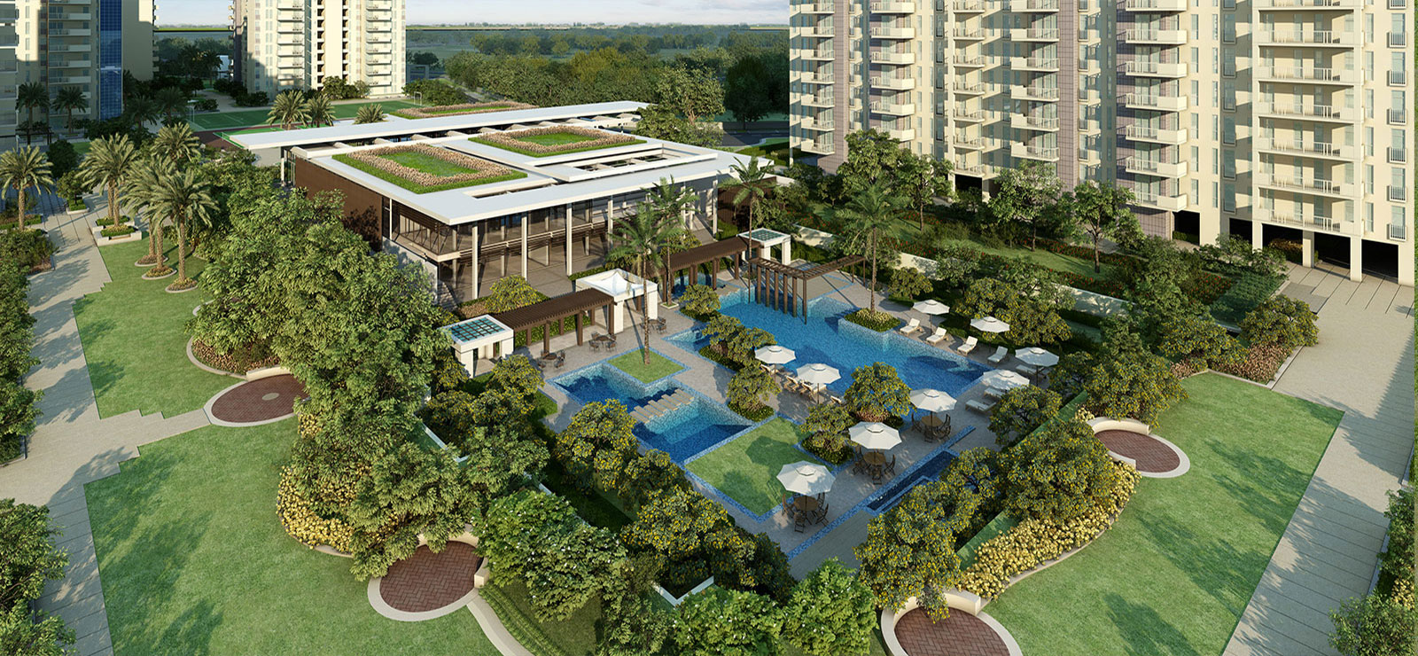 front view of ireo the corridors gurgaon