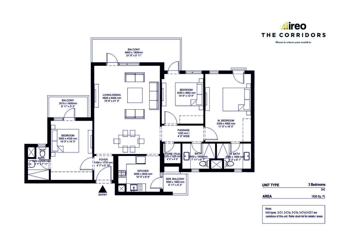 Ireo The Corridors Sector 67A Gurgaon, 3/4 BHK Luxury