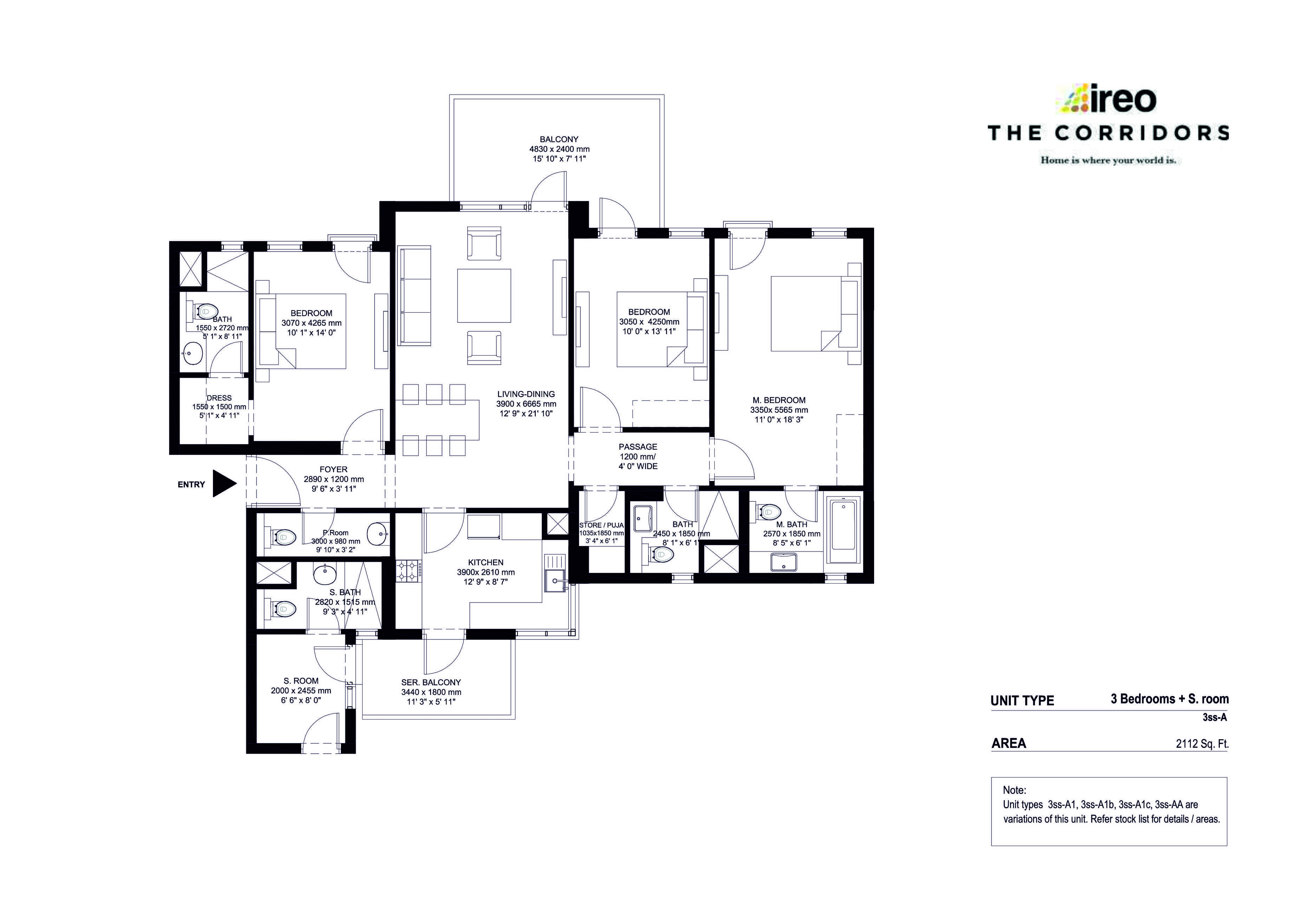 Ireo The Corridors Sector 67A Gurgaon, 3/4 BHK Luxury