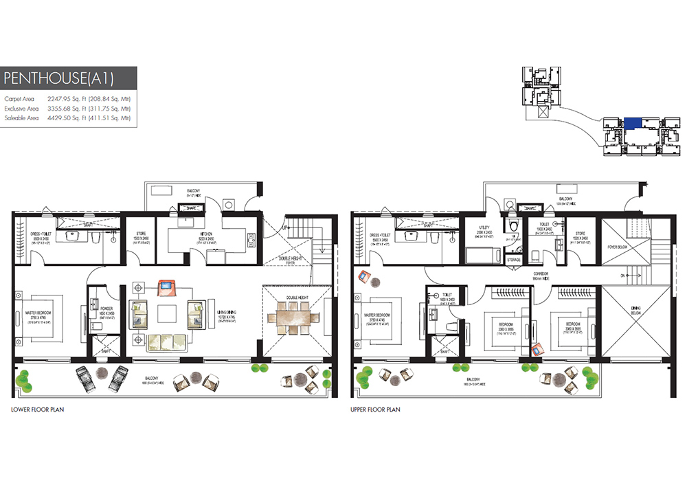 Krisumi Floor Plan - PENTHOUSE(B1)
