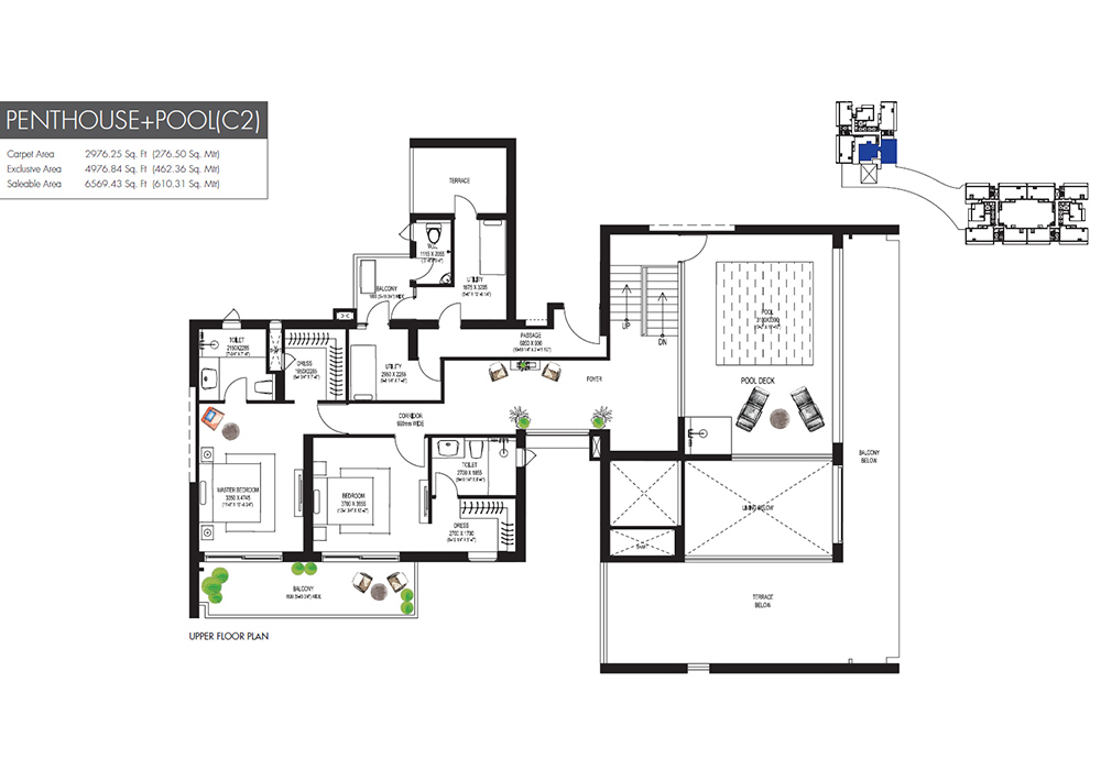 Krisumi Waterfall Residences Floor Plan - PENTHOUSE+POOL(C4)
