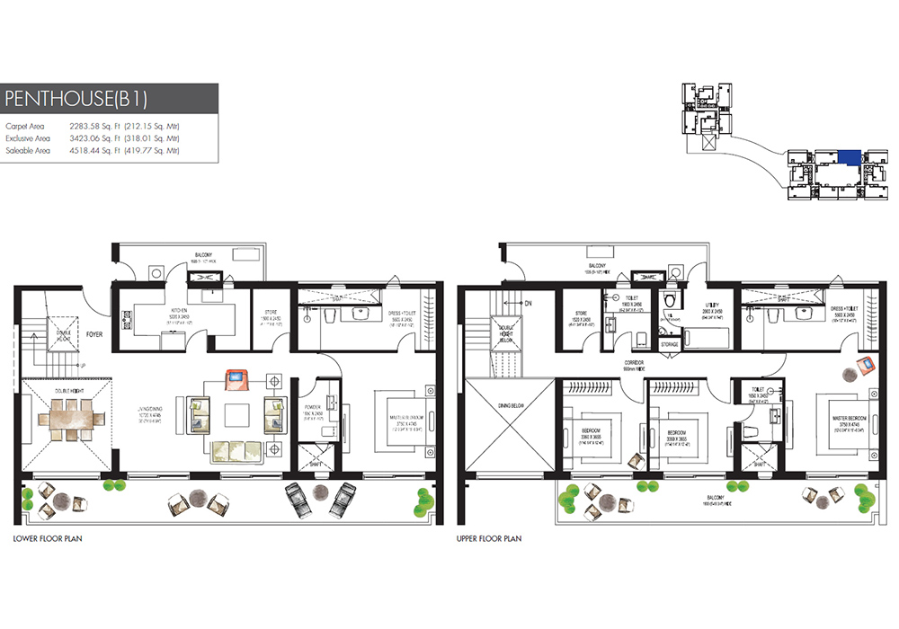 Krisumi Waterfall Residences Floor Plan - PENTHOUSE(B4)
