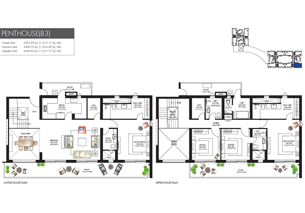 Krisumi Waterfall Residences Floor Plan - PENTHOUSE(C1)
