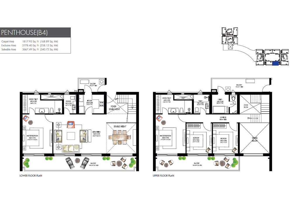 Krisumi Waterfall Residences Floor Plan - PENTHOUSE(C3)
