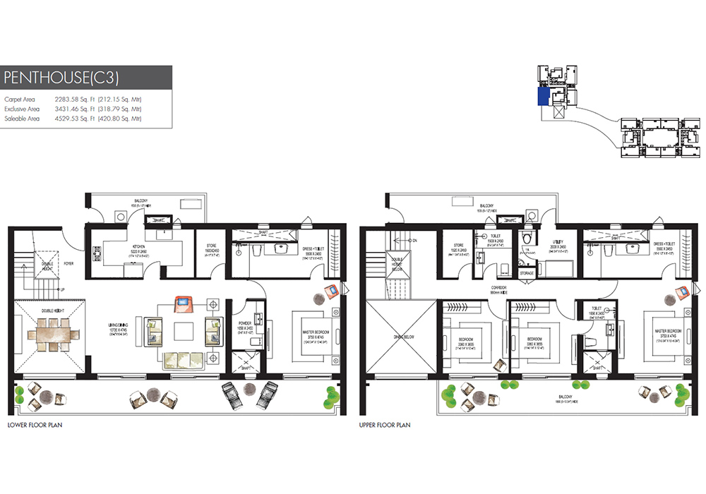 Krisumi Waterfall Residences Floor Plan - PENTHOUSE+POOL(B2)
