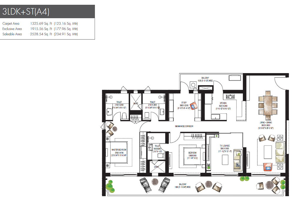 Krisumi Waterfall Residences Floor Plan - PENTHOUSE(A4)
