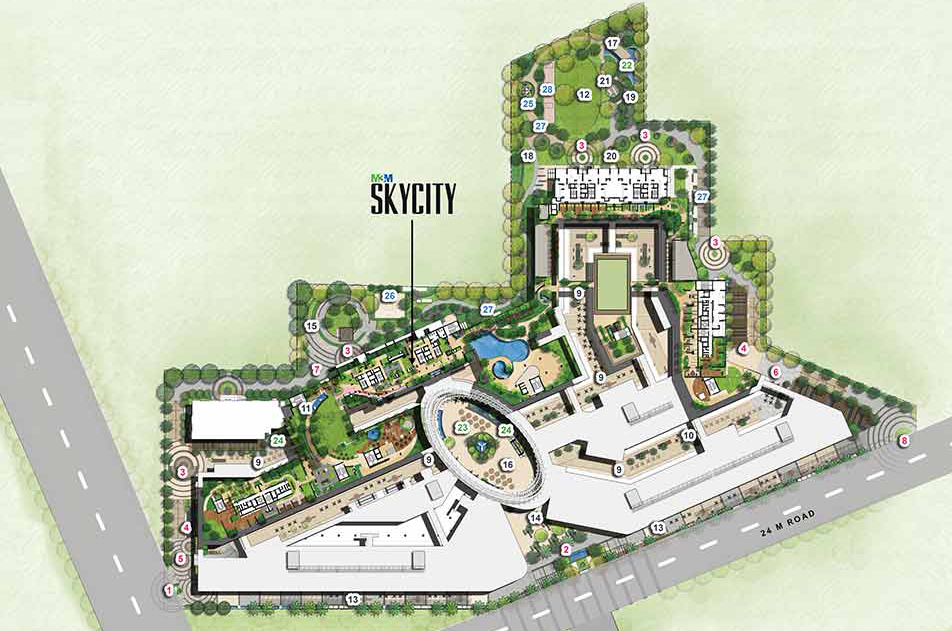 m3m Sky City map