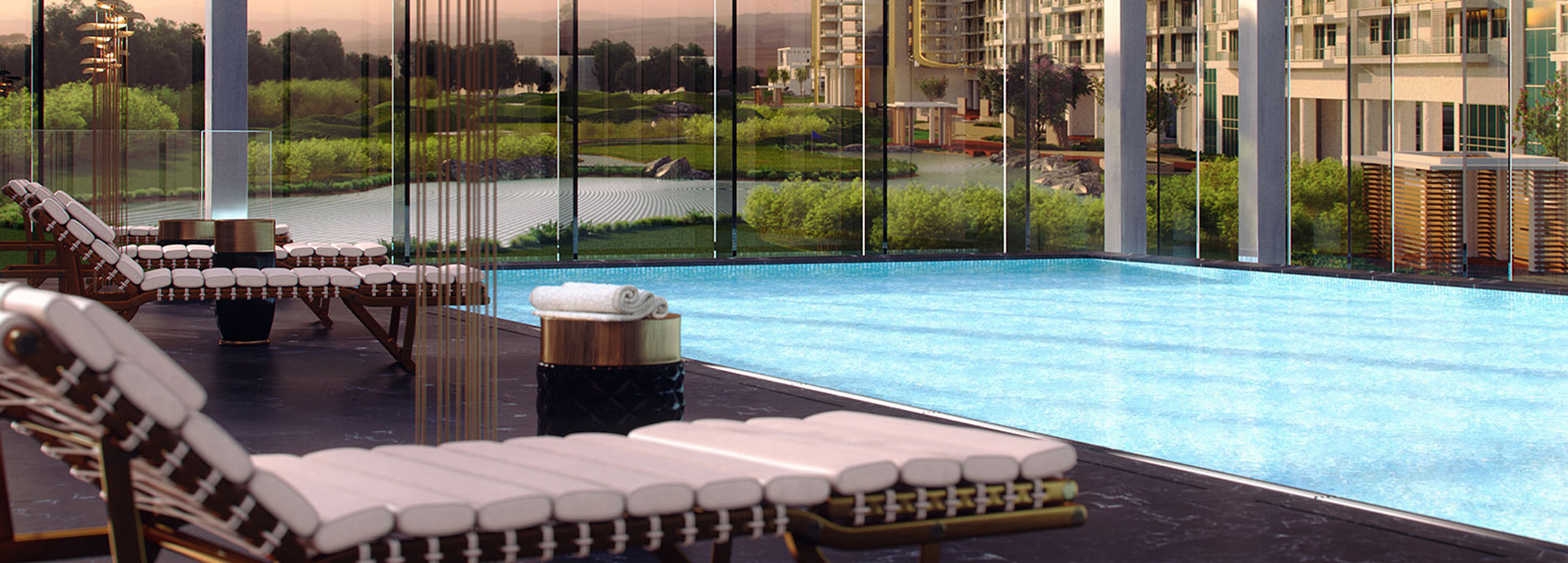 Trump Tower Gurgaon Pool Side View