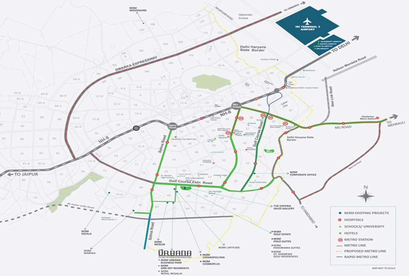 M3M URBANA BUSINESS PARK  Location
