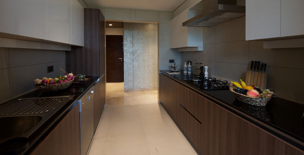kitchen in mahindra luminare sample flat