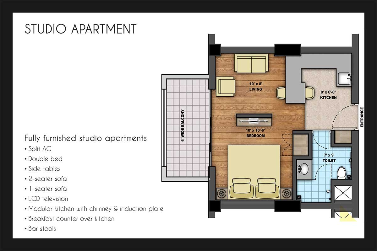 Orris Market City Studio Apartment
