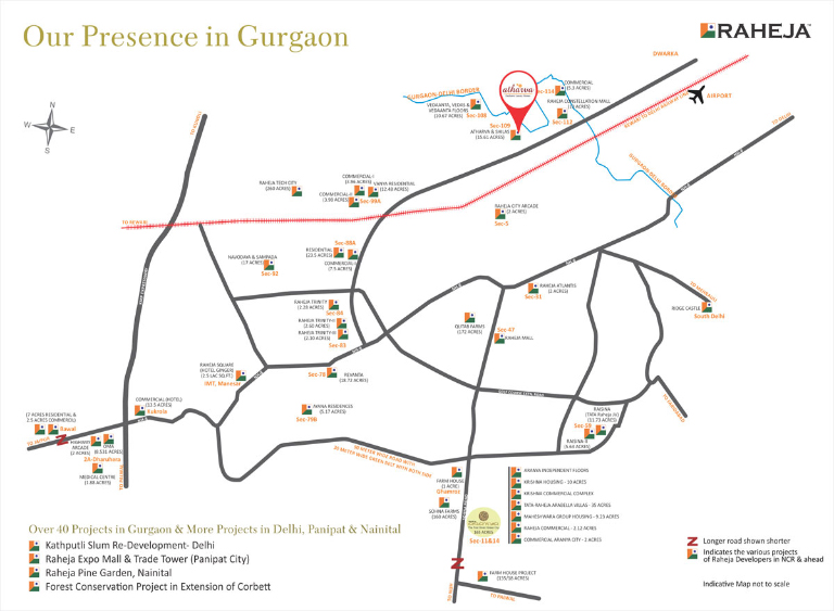 Raheja Atharva Sector 109 Location