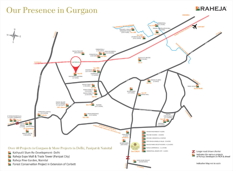 Raheja Navodaya sector 92 location