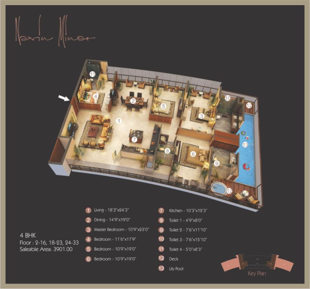 leela sky villas floor plan 4bhk